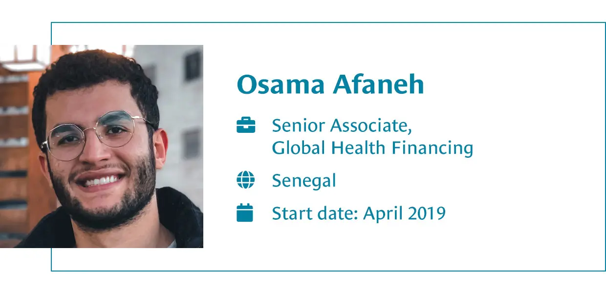 Picture of Osama Afaneh, Senior Associate, Global Health Financing Team