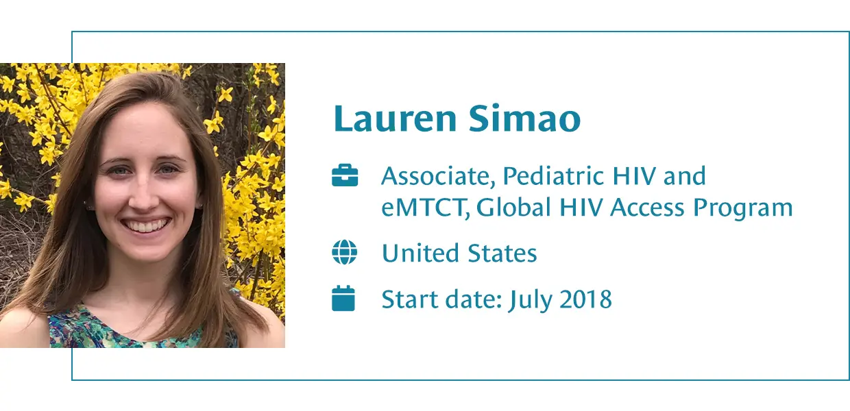 Picture of Lauren Simao, CHAI associate, Pediatric HIV
