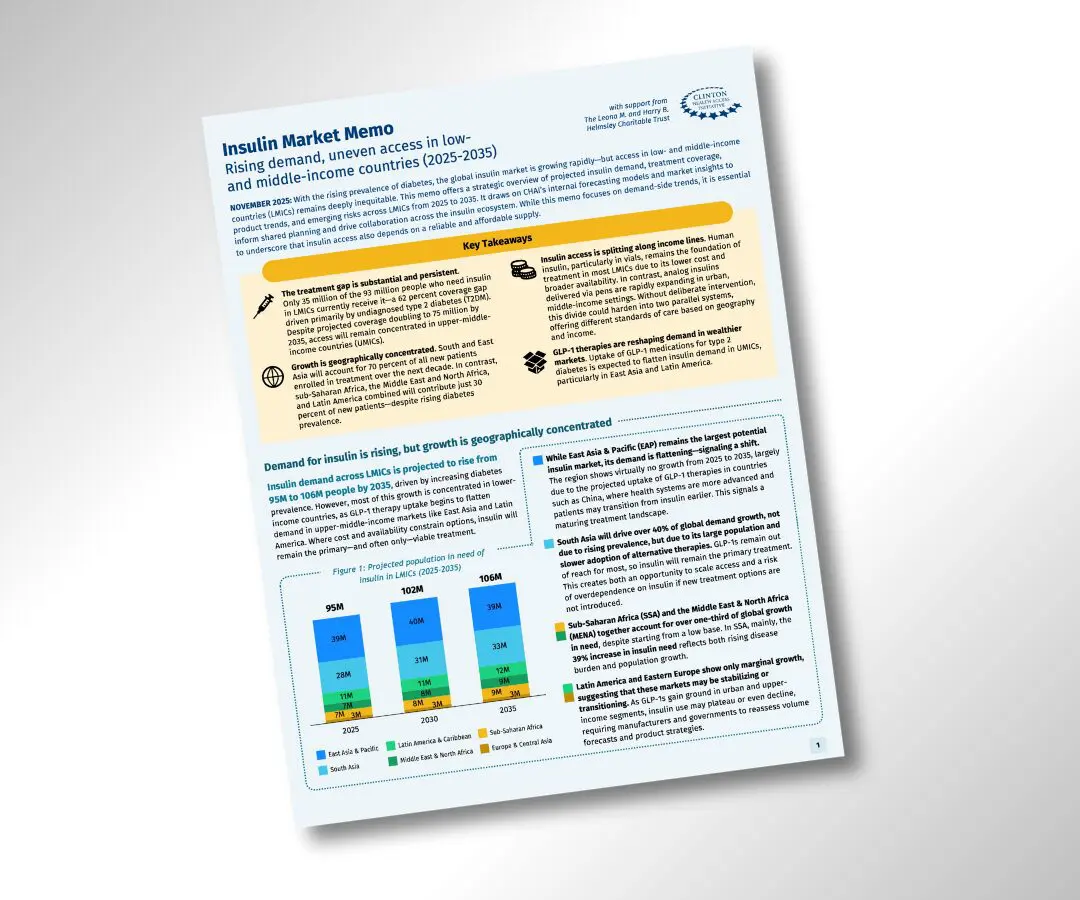 Memo: Insulin access in low- and middle-income countries still fall short by 2035