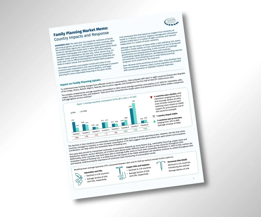 Family Planning Market Memo: Government resilience and persistent risks following major donor withdrawal