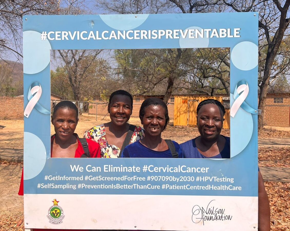 From Left to Right. Community health workers Ottilia Kamuriwo, Shiella Mawari, Euritah Masanga and Theresa Mukouyo at Chidamoyo Christian Hospital, Mashonaland West, Zimbabwe.