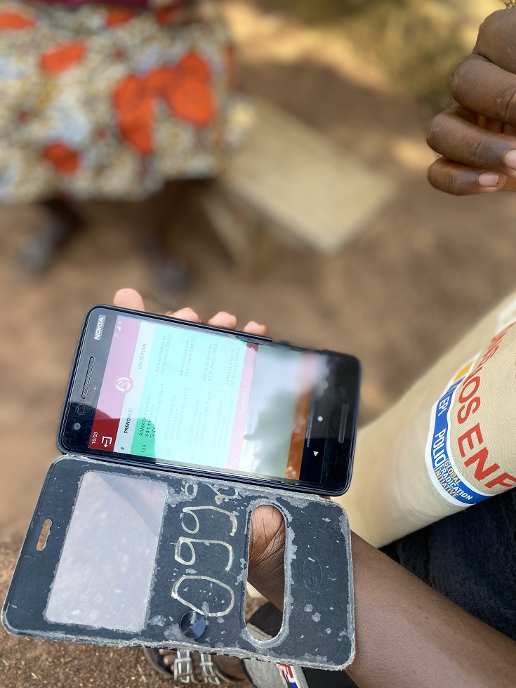 A picture of a mobile dashboard for monitoring seasonal malaria chemoprevention in Benin