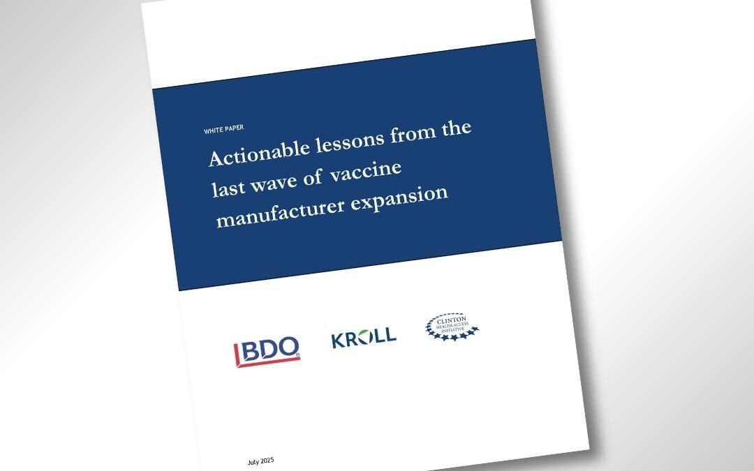 Key insights for new vaccine manufacturers entering low-and middle-income country markets