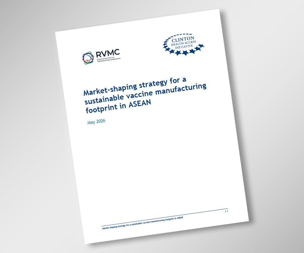 Cover page of white paper on market shaping strategy for a sustainable vaccine manufacturing footprint in ASEAN